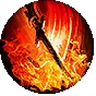 Fire Penetration I support gem icon for Path of Exile 2