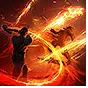 Fire Spell on Hit gem icon for Path of Exile 2