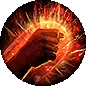 Fist of War I support gem icon for Path of Exile 2